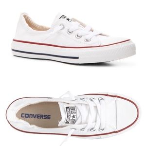 Chuck Taylor Converse All Star Elastic Back Slip On White Shoes Womens 10.5